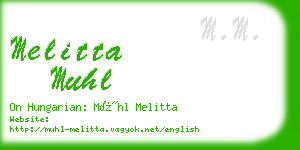 melitta muhl business card